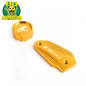 KIT 2 PZ COVER PUIG TAPPO SERBATOIO FLUIDO FRENO KAWASAKI Z900 Z 900 17-19 TAPPI
