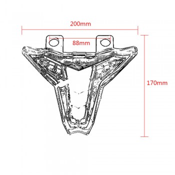 STOP FRECCE LED FARO FANALE POSTERIORE Z 1000 KAWASAKI 2014 2018  ZX10R NINJA