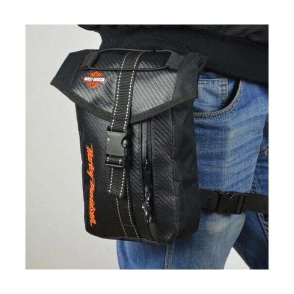 BORSELLO BORSA DA GAMBA HARLEY DAVIDSON MOTO ZAINO COSCIALE MARSUPIO VIAGGI RIDE