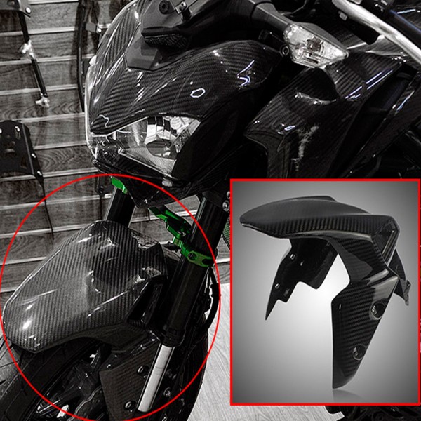 KAWASAKI Z900 Z 900 PARAFANGO ANTERIORE VERA FIBRA CARBONIO RACING 2017 19