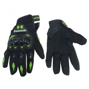 GUANTI KAWASAKI ESTIVI DA MOTO GLOVES TRASPIRANTI STRADALE PROTEZIONE VERDI Z