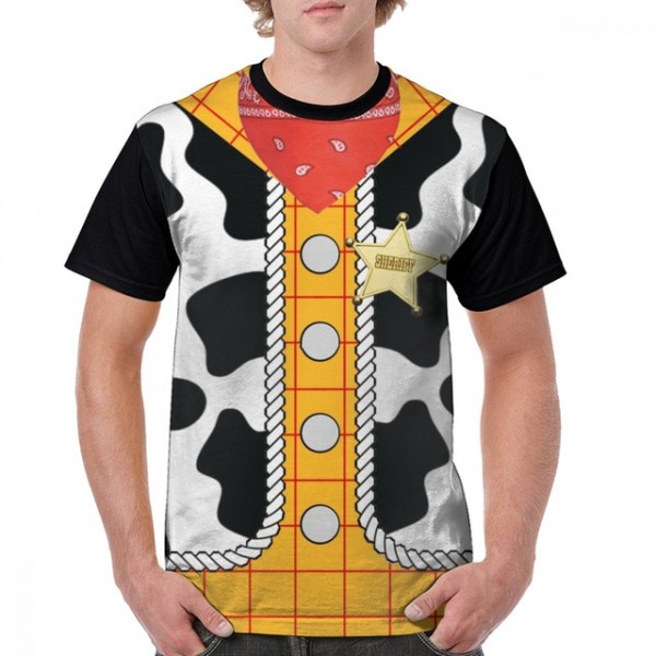 T-SHIRT MAGLIA TOY STORY 4 ANDY WOODY SCERIFFO BAZZLAITIAR CARTOON