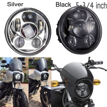 FARO MOTO ANTERIORE HARLEY 48 SPORTSTER XL 883 1200 LED BLACK CUSTOM CAFE RACER