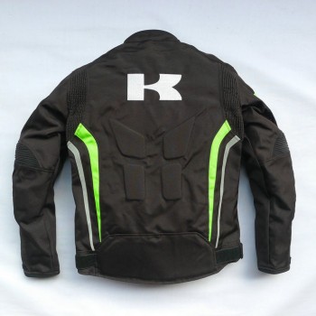 GIUBBOTTO GIACCA MOTO KAWASAKI  RACING JACKET MOTOCICLISMO ANTIVENTO OFF-ROAD