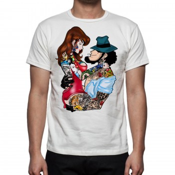 T-SHIRT TATU LOVE FUJIKO JIGEN LUPIN 3 ARSENE MANGA ANIME DONNA UOMO FELPA
