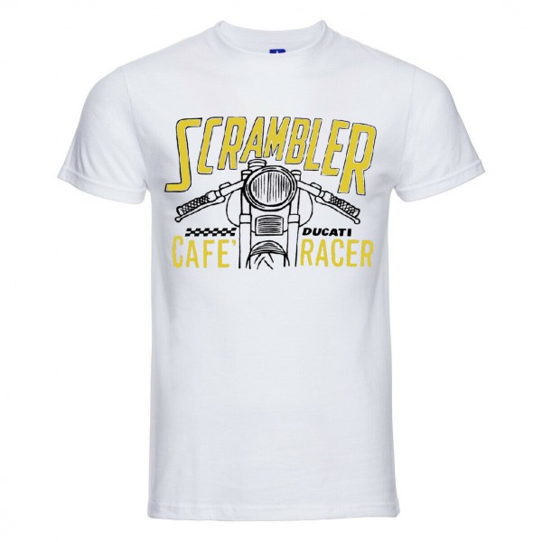 T-SHIRT MOTO BIKE DUCATI SCRAMBLER CAFE' RACER UOMO FELPA