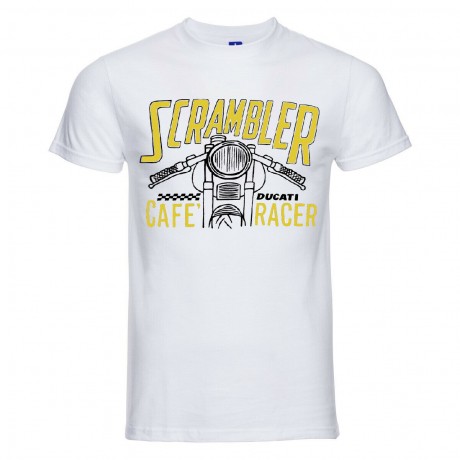 T-SHIRT MOTO BIKE DUCATI SCRAMBLER CAFE' RACER UOMO FELPA