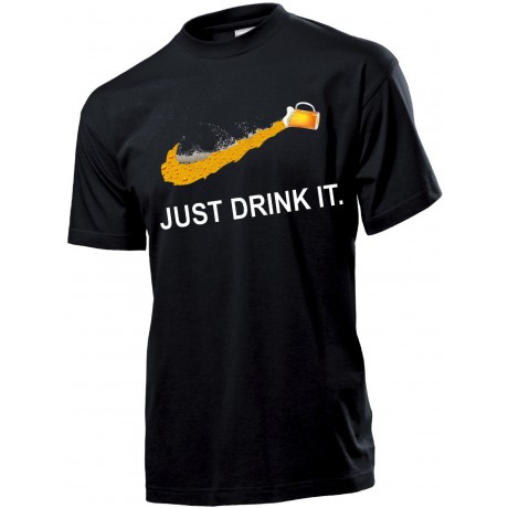 T-SHIRT JUST DRINK IT NO NIKE BIRRA UOMO DONNA FELPA