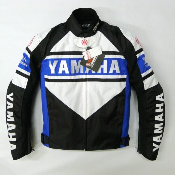 GIUBBOTTO GIACCA MOTO YAMAHA BLU ROSSA PROTEZIONE BIKER MOTOCICLISMO ESTIVO ANTIVENTO OFF-ROAD