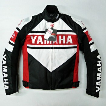 GIUBBOTTO GIACCA MOTO YAMAHA BLU ROSSA PROTEZIONE BIKER MOTOCICLISMO ESTIVO ANTIVENTO OFF-ROAD
