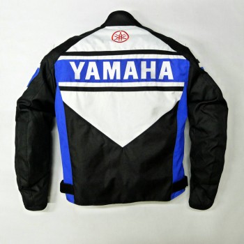 GIUBBOTTO GIACCA MOTO YAMAHA BLU ROSSA PROTEZIONE BIKER MOTOCICLISMO ESTIVO ANTIVENTO OFF-ROAD