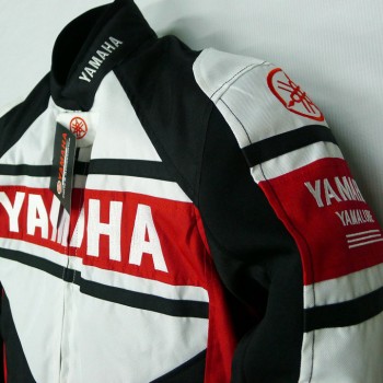 GIUBBOTTO GIACCA MOTO YAMAHA BLU ROSSA PROTEZIONE BIKER MOTOCICLISMO ESTIVO ANTIVENTO OFF-ROAD